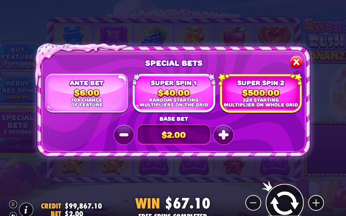 Free Spins-läget där bonusen spelas ut