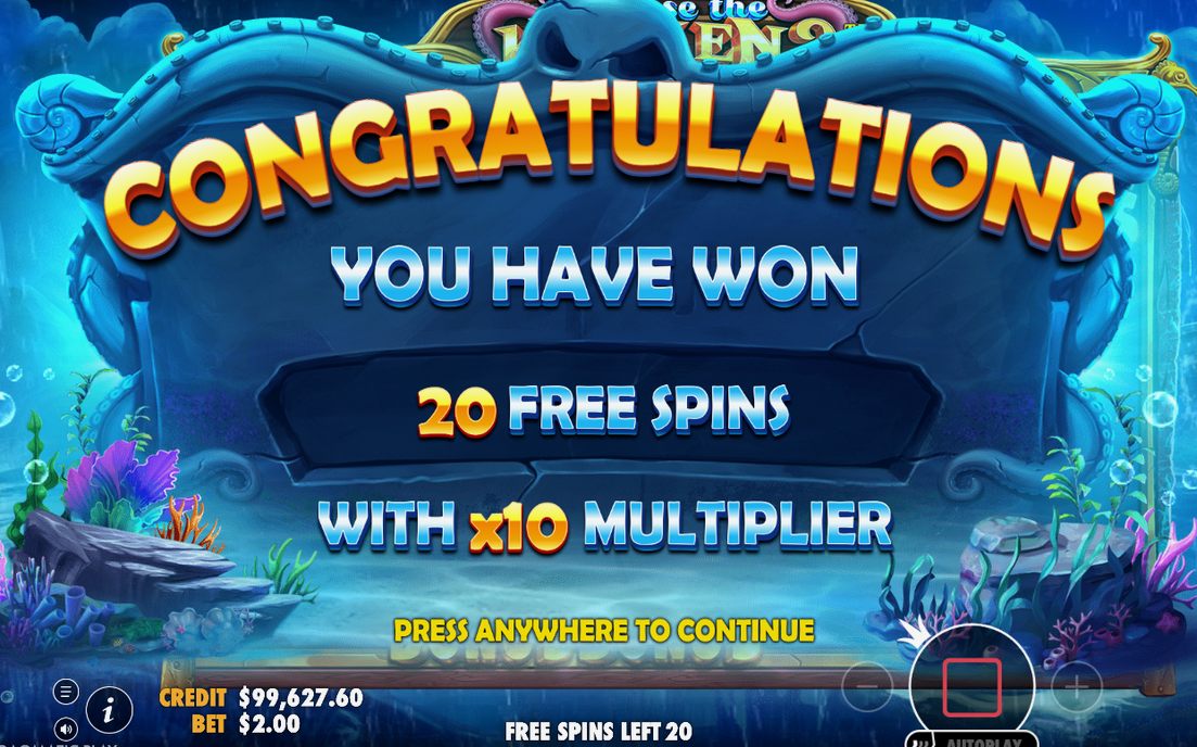 Gratissnurr med 40 linjer efter Kraken Offer